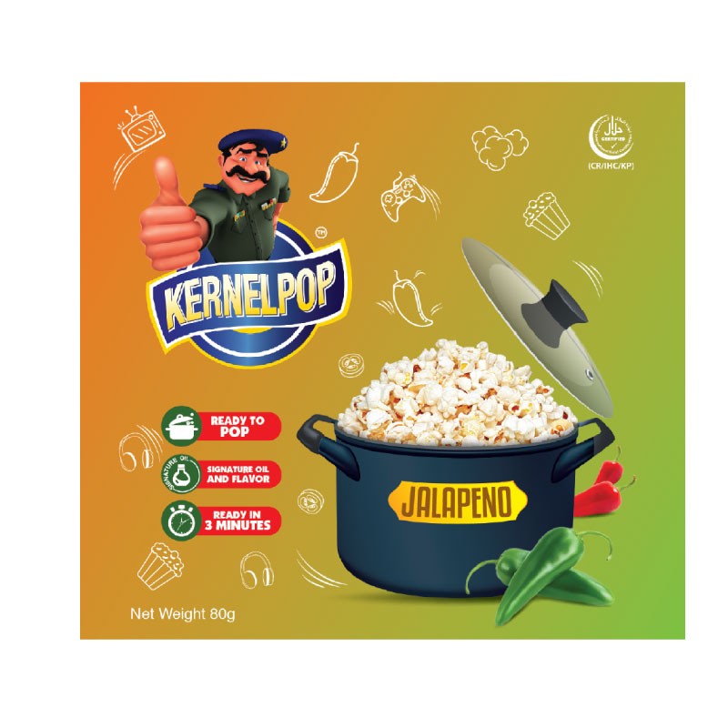 Kernelpop Ready to Cook Popcorn - Jalapeno 80g